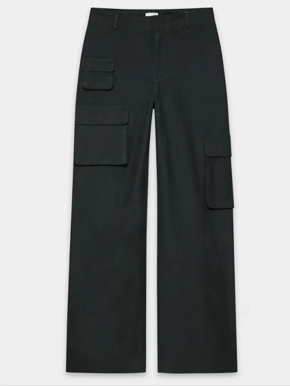 Aritzia WILFRED FREE Picture Cargo Pant Black Wide Leg Sz 0